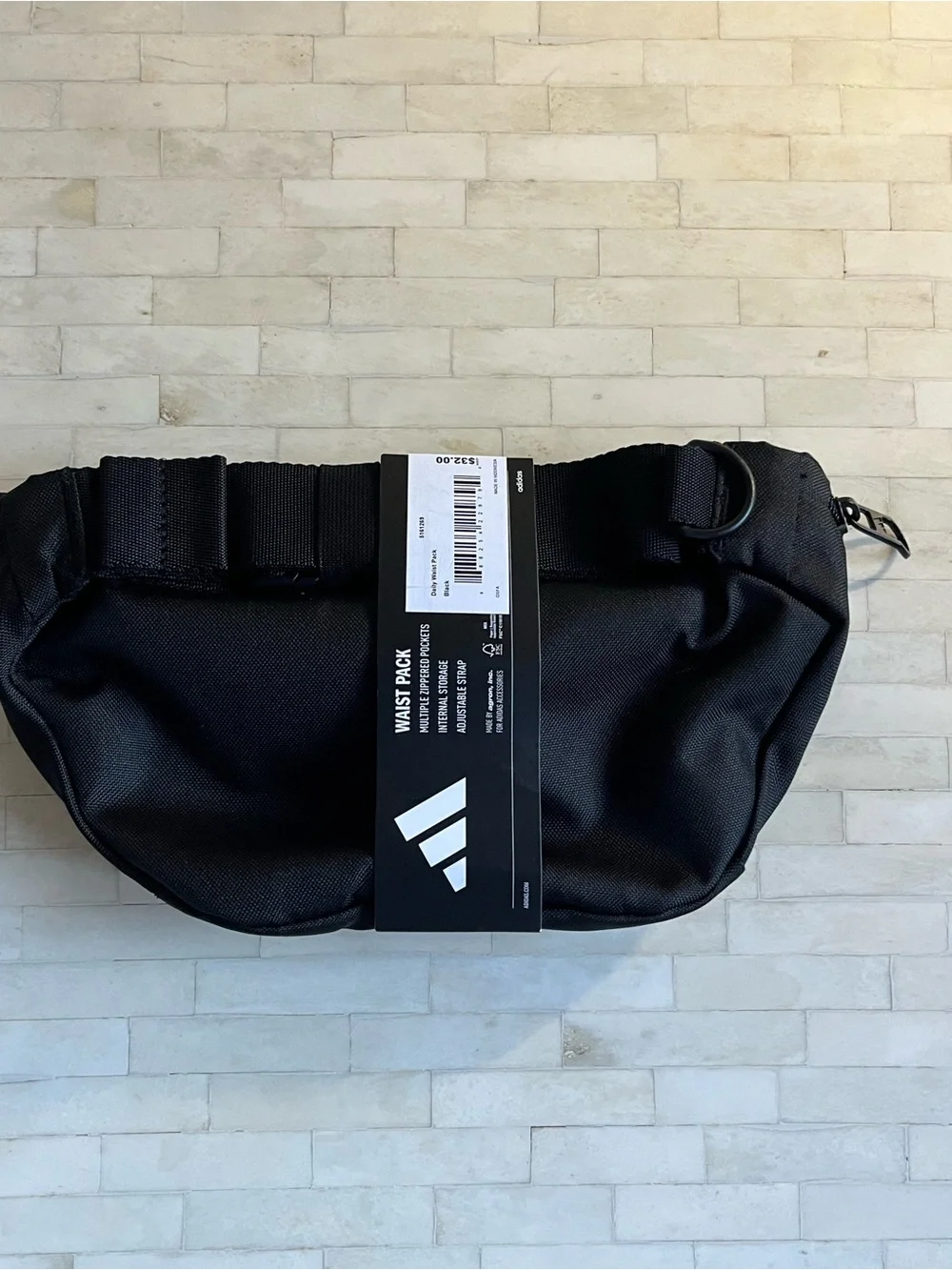Adidas Black Waist Pack Belt Bag NWT